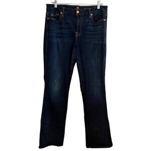 7 For All Mankind Jeans Womens 32 Blue Denim Kimmie Bootcut Dark Wash Stretch